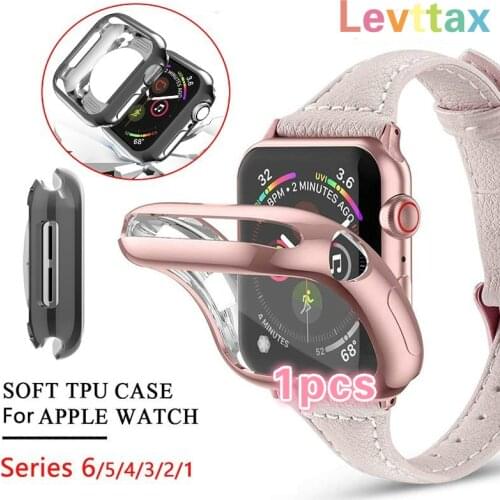 Ultra Thin Watch Case For iWatch 3 2 1 38MM 42MM 6 SE 5 4 40MM 44MM For Apple Watch Case Soft Clear TPU Screen Protector