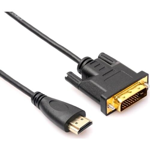 High Speed HDMI-compatible To DVI Cable 24+1 Pin Adapter Gold Plated Hdtv Dvi Cable for 1080P HDTV PC XBOX 1m 2m 3m 5m 200ps/lot