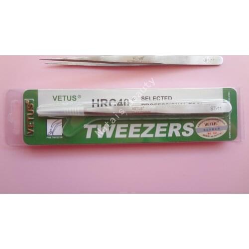 10 pcs VETUS Tweezer ST-11 Stainless Steel Electronics Medical Tweezers Makeup Beauty Forceps Repair Multi Tools