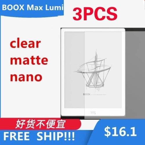 3pcs/lot Soft Clear/Matte/Nano Explosion-Proof Protective Films for ONYX BOOX Max Lumi 13.3inch Ebook Tablet Screen Protectors