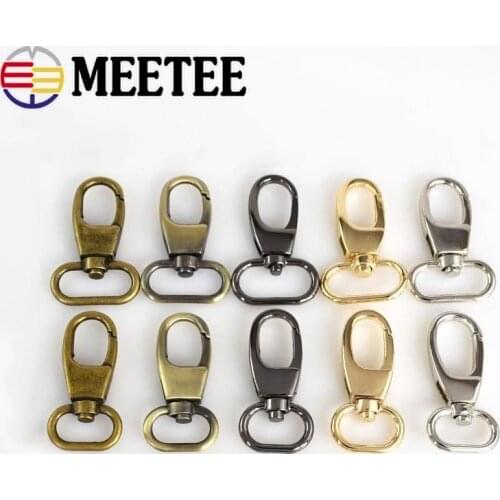 4/10pc Meetee 20/26mm Metal Strap Buckles Lobster Clasp Swivel Snap Hooks for Bag Carabiner Collar Buckle DIY Accessories F1-28
