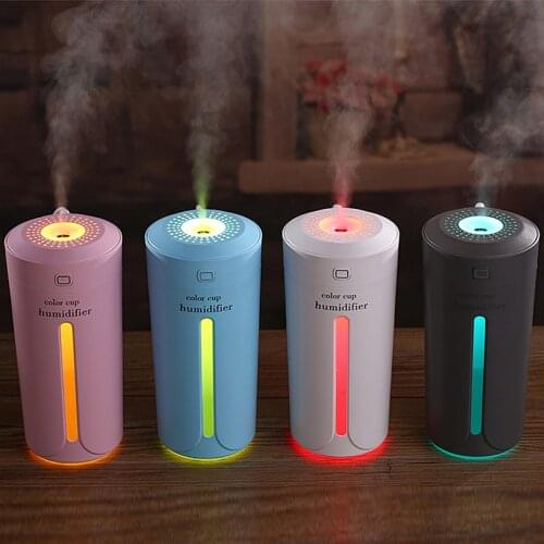 Car Ultrasonic Air Humidifier Essential Oil Diffuser With 7 Color Lights Electric Aromatherapy USB Humidifier Car Aroma Diffuser