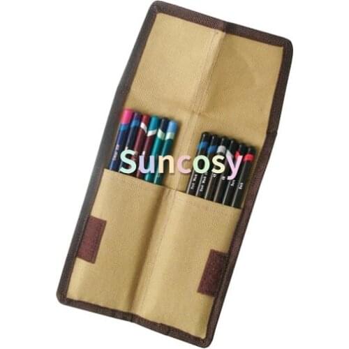 Derwent Pencil Case, Canvas Wrap Pencil Holder, Holds up to 12 Pencils (2300671)