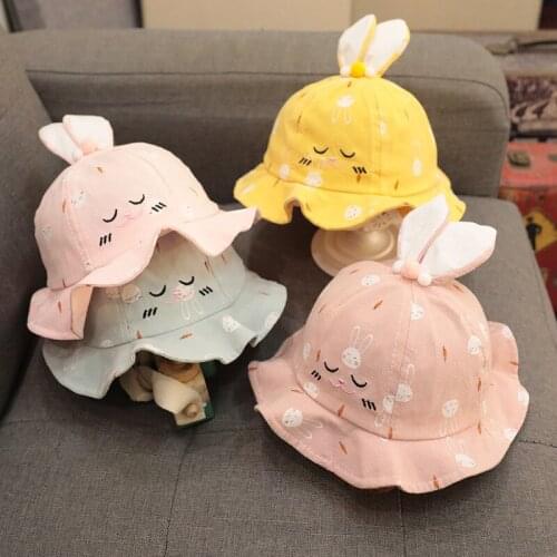 Baby Hat Creative Cute Cartoon With Ears Summer Soft Shade Sunscreen Fisherman Hat Outdoor Children Boys And Girls Available