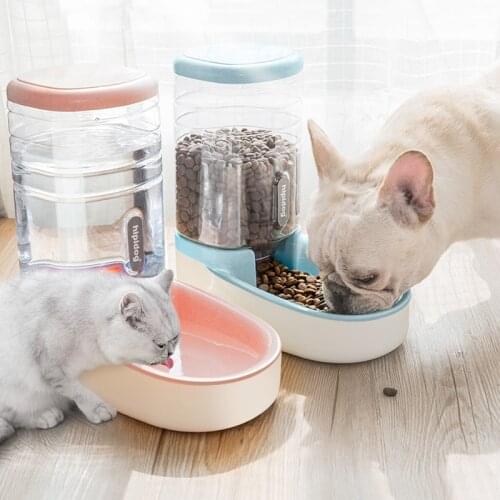 3.8L Dog Water Dispenser For Cats Feeding Bowls Dog Automatic Feeders Plastic Water Bottle For Cat Bowl Feeding And Drinking
