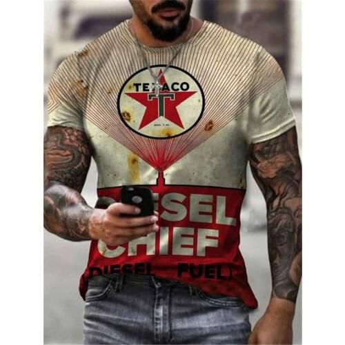 Summer mens casual T-shirt loose large size street hot style printing casual short-sleeved trend fashion mens slim fit