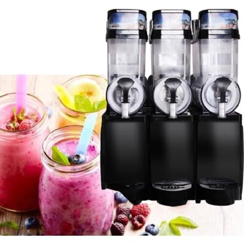 Commercial fruit slush machine with italian style 15Lx3 capacity powder for snow ice slushing