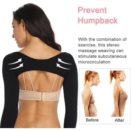 1pc Slimming Arm Shaperwear Adult Shoulder Back Anti Hunchback Body Posture Correction Wrap Elastic Arms Belt Sleeve Beam T Z2A6