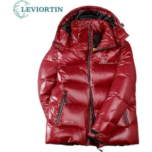 New Bright Face White Duck Down Jacket For Men And Womens Couples Hooded Down Matte Thickened Warm Jacket Coat Korean Trend