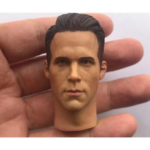 1/6 Scale Wade Wilson Head Sculpt Handsome Guy Boy Ryan Reynolds Head Carving Model Toy Action Figure