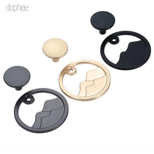Dophee 1pc Single Hole Furniture Handles Base Plate Elegant Door Knobs and Handles for Cabinet Kitchen Cupboard Drawer Pulls