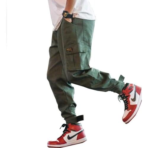 Men 2019 Mens Streetwear Joogers Pants Black Sweatpant Male Hiphop Autumn Pockets Trousers Overalls Men Joggers