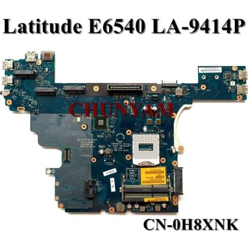NEW LA-9414P For DELL Latitude 6540 E6540 Laptop Notebook EDP Motherboard CN-0H8XNK H8XNK Mainboard 100% tested