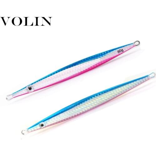 VOLIN NEW Slow Jigging Metal Lure 1pc 80g 100g 120g 150g 200g 300g 400g Saltwater Metal Fishing Lure Artificial Bait