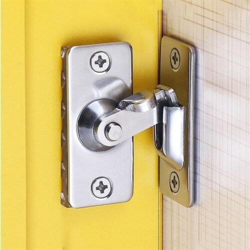 Stainless Steel 90 Degree Door Lock Buckle Simple Right Angle Sliding Door Latch Bolt Right Angle Simple Sliding Door Buckle