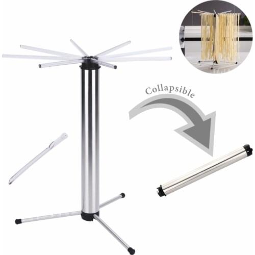 6 lbs of Homemade Noodle Spaghetti Collapsible Pasta Drying Rack Compact Rotary Arms for Easy transfer Detachable Dryer Stand