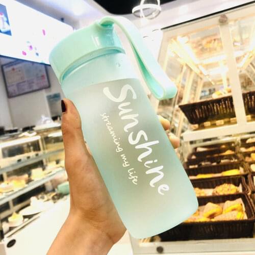 600ML Sports Cup Couple Water Cup Plastic Portable Drink Bottle Tarvel Outdoor Rope Water Bottle Juice Milk Cup Kitchen Cup