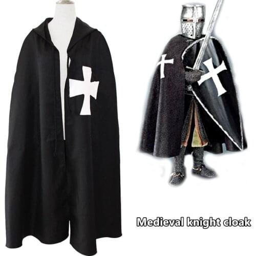 Medieval Warrior Role Playing Cloak Templar Knight Cloak Robe Roman Empire Cosplay Costume