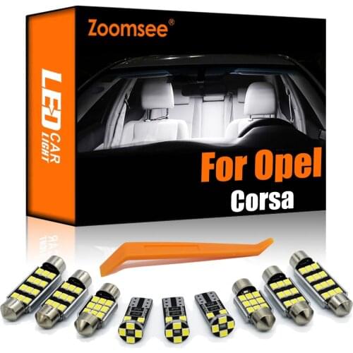Zoomsee Interior LED For Vauxhall Opel Corsa C D E X01 S07 X15 2004-2018 Canbus Vehicle Bulb Indoor Dome Map Reading Light Kit