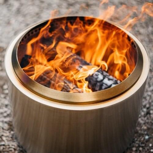 Yjj Winter Heating Bonfire Stove Smokeless Portable Fire Pit Lightweight Grill Stove Outdoor Heater Backpacking Camping Furnace