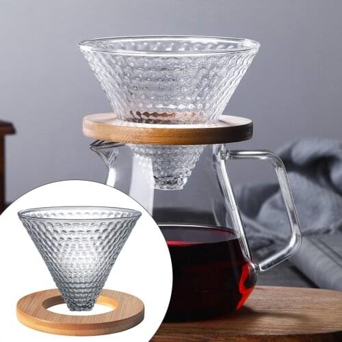 Pour Over Coffee Dripper Coffee Filter Cone 1-2 Cup Reusable Filters Pour Over Maker Set Ceramic