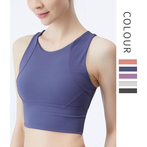 Womens Clothing Yoga Wear Sports Yoga Vest Athletic Workout Yoga Tank Top Crop Top Solid Fitness Wear Gym Training Tights Shirt