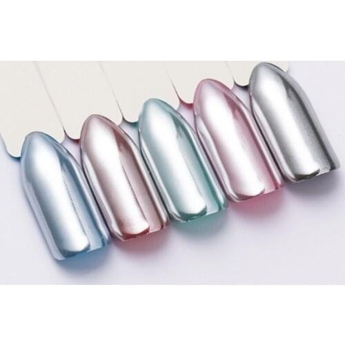 Gold Silver Mirror Nail Glitter Powder Colorful Glitter Metal Effect Art UV Gel Polish Chrome Pigment Dust Powder