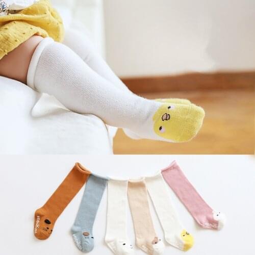1 Pair Girl Stockings Boy Baby Kids Children Winter Cartoon Leg Warmer Toddler Knee Dancing Long Ballet Golf Rubber Anti Slip