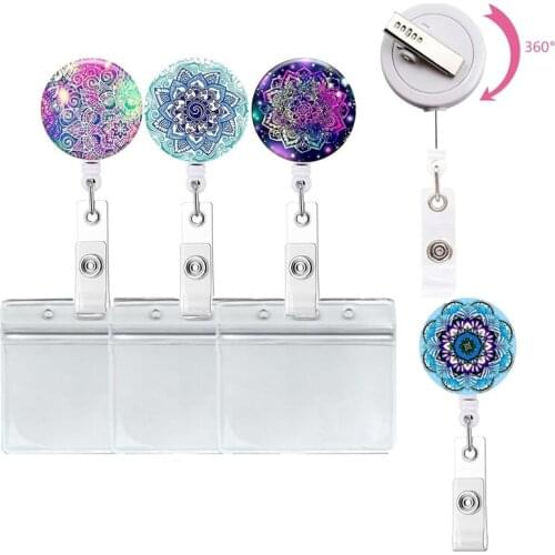 1Pcs Adjustable Retractable Card Holder Name Badge Work Bank Credit Card Holders Cover Students Bus Case with Badge Reel Clip