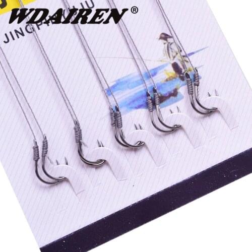 10pcs/lot High Carbon Steel PE Line Hook group Barbed Swivel Carp Jig Fly Fishing Hooks With For Fishing Tackle Accessories jig