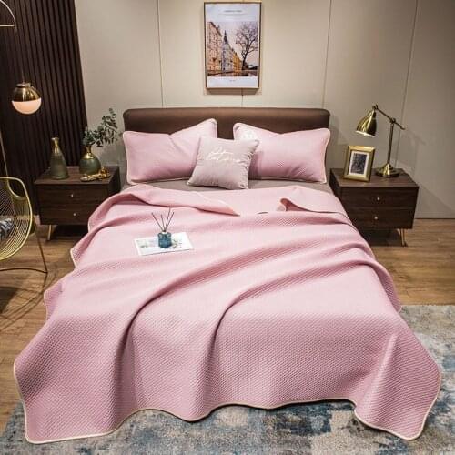 2021 Summer Cool Quilt Washed Cotton Simple Modern Air Condition Thin Blanket Kids Adult Comfortable Comforter 1 Pcs