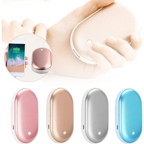 2400mAh 5V Cute USB Rechargeable LED Electric Hand Warmer Heater Travel Handy Long-Life Mini Pocket Warmer Home Warming Product
