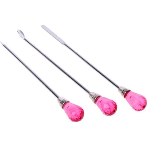 3Pcs Muddler Poke Needle Spoon Tool Set For Silicone Resin Mold Jewelry Making