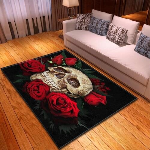 Halloween Decor Carpet Hallway Bedside Area Rug Kids Baby Crawling Play Mat Super Soft Decor Skulls Rug Carpets for Living Room