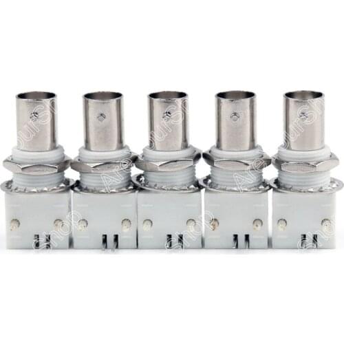 Areyourshop Sale 5 PCS BNC Female Socket PCB Panel Mount Soldering Iron Adapter