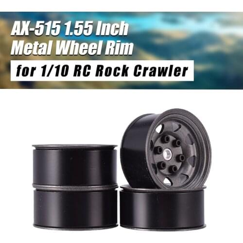 AUSTARHOBBY AX-515 AX-516 4PCS 1.55 Inch Metal Wheel Rim Beadlock Hub for Axial SCX10 90046 TF2 D90 Tamiya 1/10 RC Crawler Car