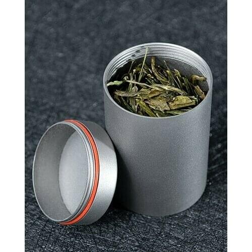 Pure titanium tea canister Coffee bean perfume bottle tin TI storage box 180mL