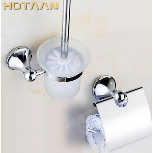 Free shipping,Stainless Steel Bathroom Accessories Set,Paper Holder,toilet brush holder,bathroom sets,YT-10600-2