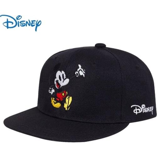 Disney Cartoon Mickey Childrens Hat Adjustable Embroidery Flat Brim Hat Kids Boys Girls Baseball Cap Hip Hop Hat Casual Hat