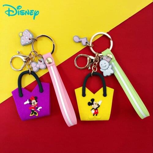 Disney Diy Epoxy Bag Mickey Lovely Key Chain Buckle Car Couple Keyring Handbag Pendant Small Gift Wholesale Keychain