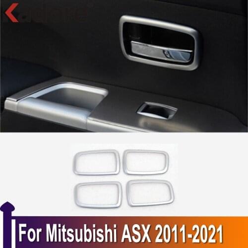 For Mitsubishi ASX RVR Outlander Sport 2011-2019 2020 2021 ABS Matte Inner Door Handle Cover Trim Car Sticker Accessories