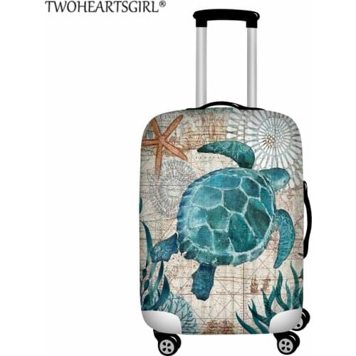 TWOHEARTSGIRL Novel Turtle Elastic Luggage Cover Protective Apply to 18-32 inch Suitcase Case Dust Cover Travel Accessories