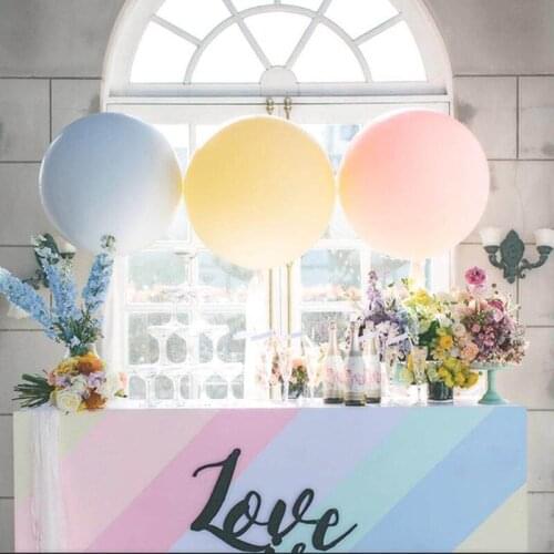 KAMMIZAD 36inch Macaron Pastel latex balloons birthday party favors colorfor air balloon baby shower decorations kids globos