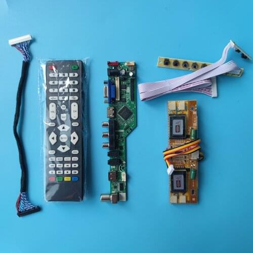 Kit For MT170EN01 4CCFL 30Pin 17.0" LCD monitor TV Controller board keyboard+Remote+Inverter LVDS VGA USB AV HDMI-compatible