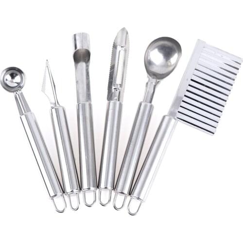 Kitchen Gadget Set Fruit Knife Coring Device Carving Spoon Potato Peeling
