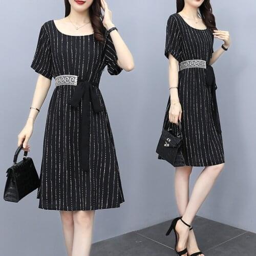 Summer Large Big Size Womens Dress Fashion Midi Dress Ladies Dresses Vestidos Verano 2021 Mujer Clothes For Women