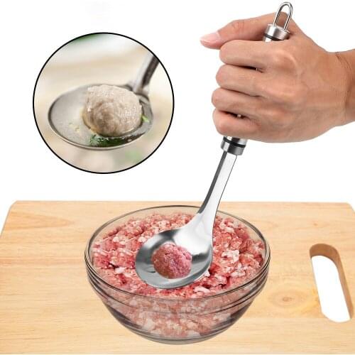 Stainless steel magnetic meatball maker, meatball squeezing tool, rice ball spoon, household kitchen supplies