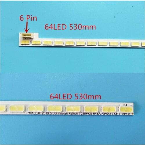 New 10 PCS 64LED 530mm 42"LED backlight strip for LG Innotek 42Inch 7030PKG 64ea Rev0.2 74.42T23.001