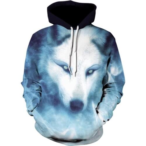 2020 New Wolf 3D Printed Hoodies Men/ Women Wolf Design Hoodie Sweatshirts Fashion Harajuku Coat Brand Clothes