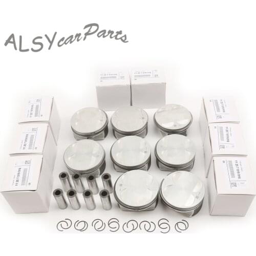 93MM 21MM 8Pcs New Pistons & Rings Set 11 25 7 542 292 For BMW E60 550i E63 E64 650i E66 750Li E53 4.8is X5 E70 4.8i N62B48B